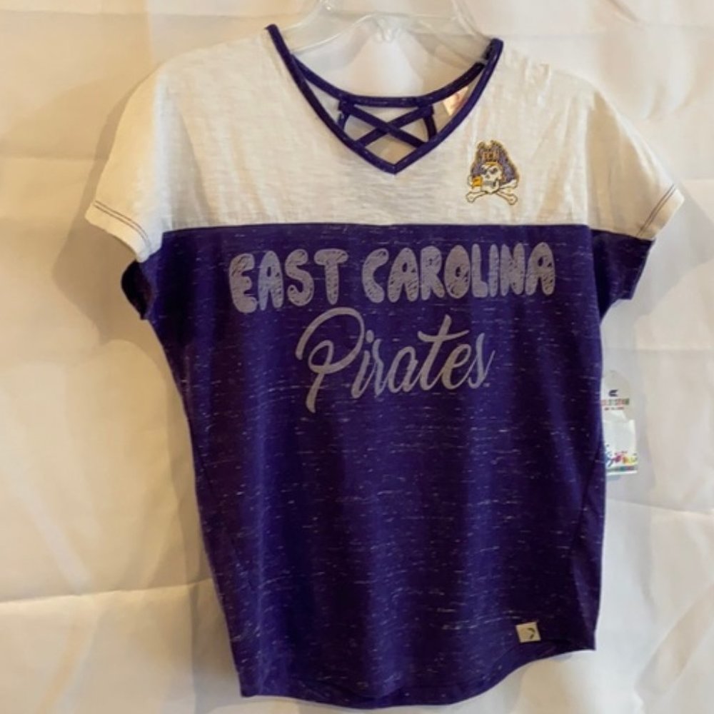 East Carolina Pirates girls shirt youth size M New